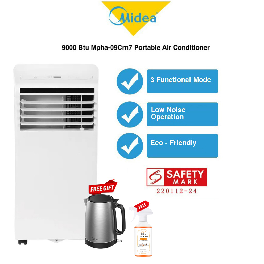 Midea 9000 Btu Mpha-09Crn7 Portable Air Conditioner, Lower Noise 3 ...