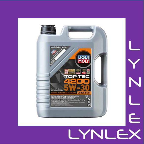 LIQUI MOLY TOP TEC 4200 SAE 5W30 NEW GENERATION - 5LITRE LYNLEX