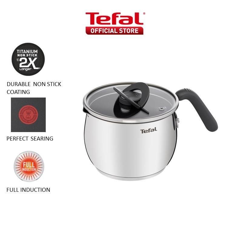 Tefal OptiSpace Stainless Steel 16cm ThermoSignal Technology Multipot with lid 2.5L G73717