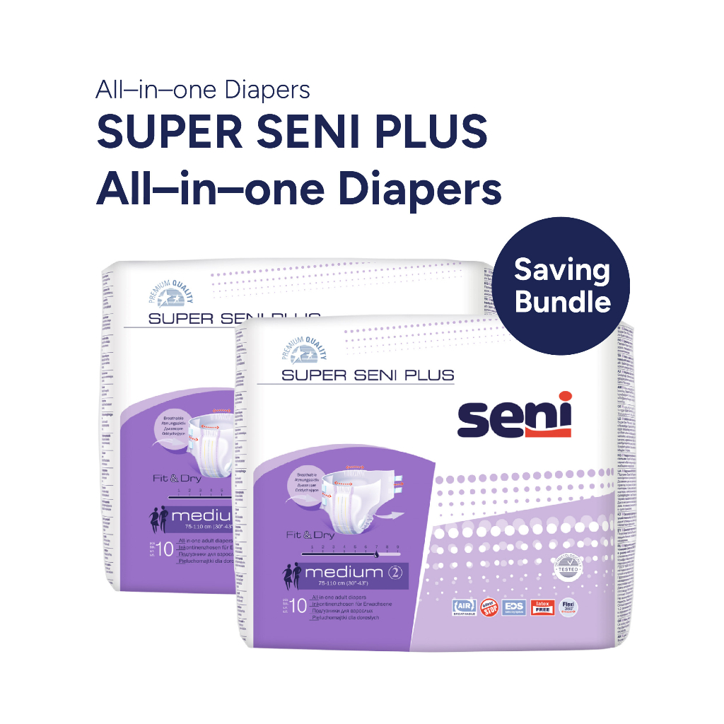 Dailyhealthy BUNDLE SET Allinone Adult Comfy diapers Super Seni Plus