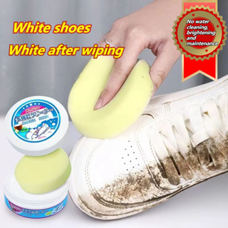 White Shoe Cleaning Cream, 260g Shoes De-Yellowing and Whitening Stain  Remover Cleansing Cream, for Casual Leather Shoe Sneakers (2pcs)