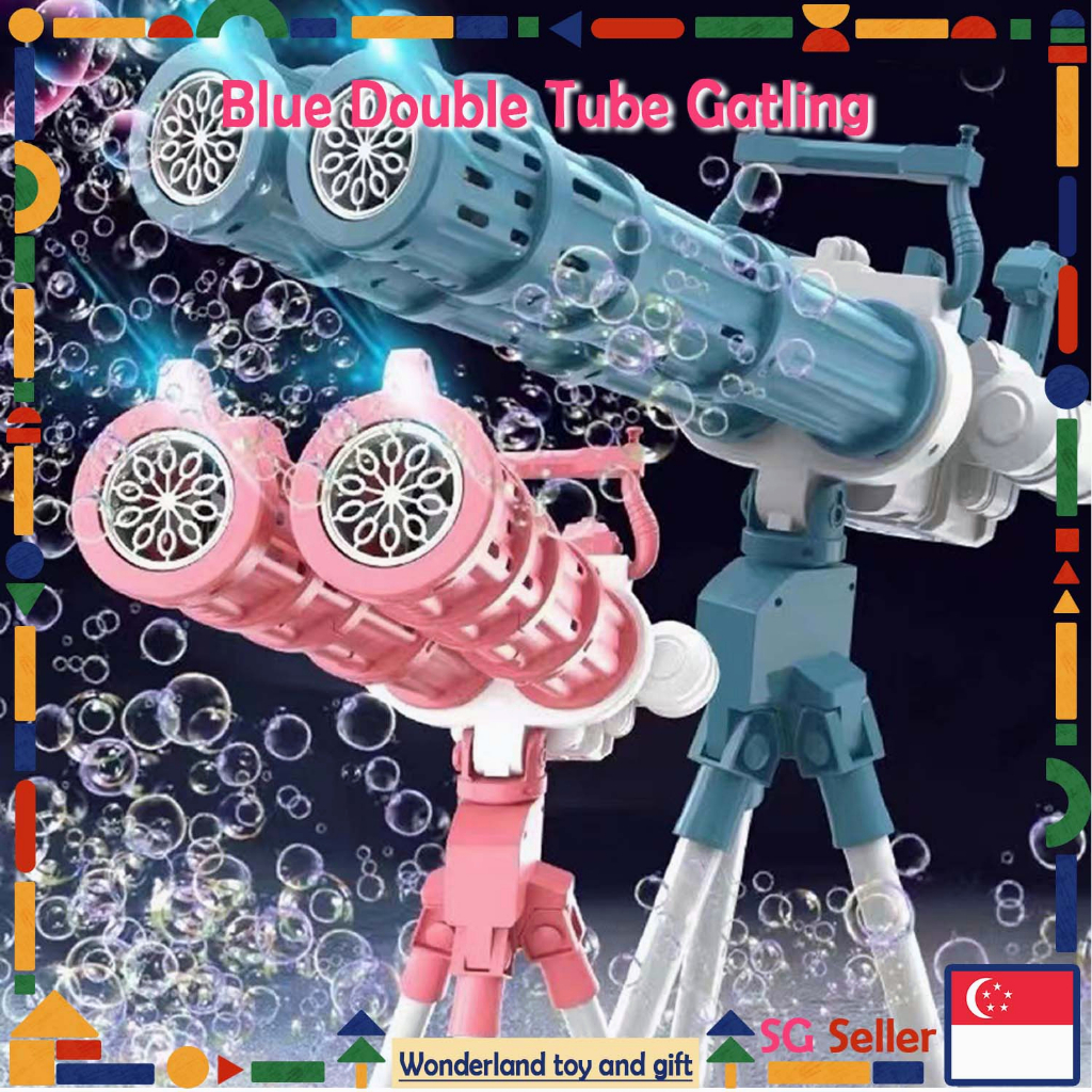 🦄SG TOY🦄Children Gatling Handheld Bubble Machine Outdoor Kids Electric