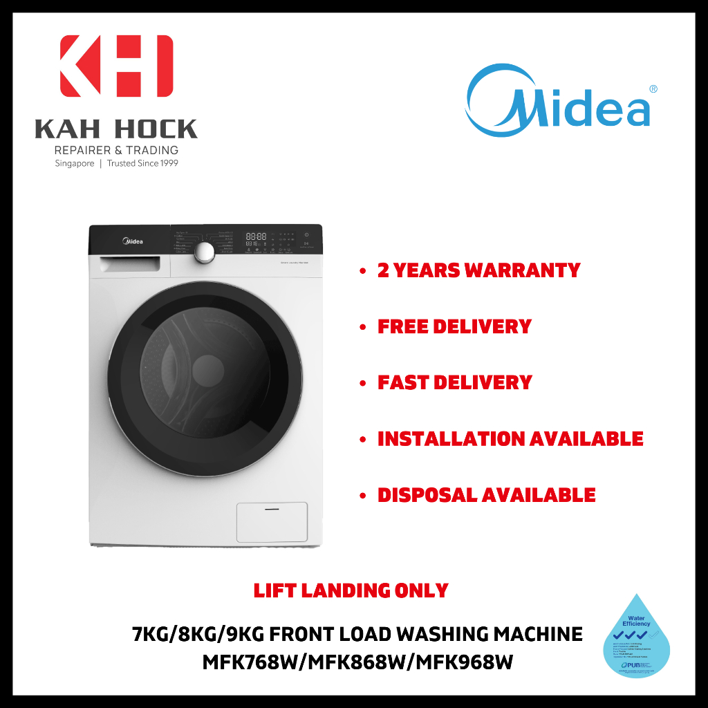 MIDEA MFK768W/MFK868W/MFK968W FRONT LOAD WASHING MACHINE - TWO YEARS ...
