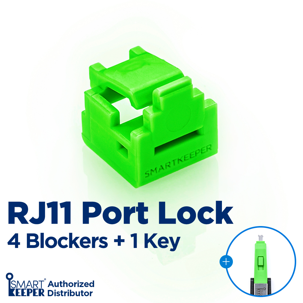 RJ11 Port Lock 4 (RJ11 port blocker for data security x 4ea with 1 Lock