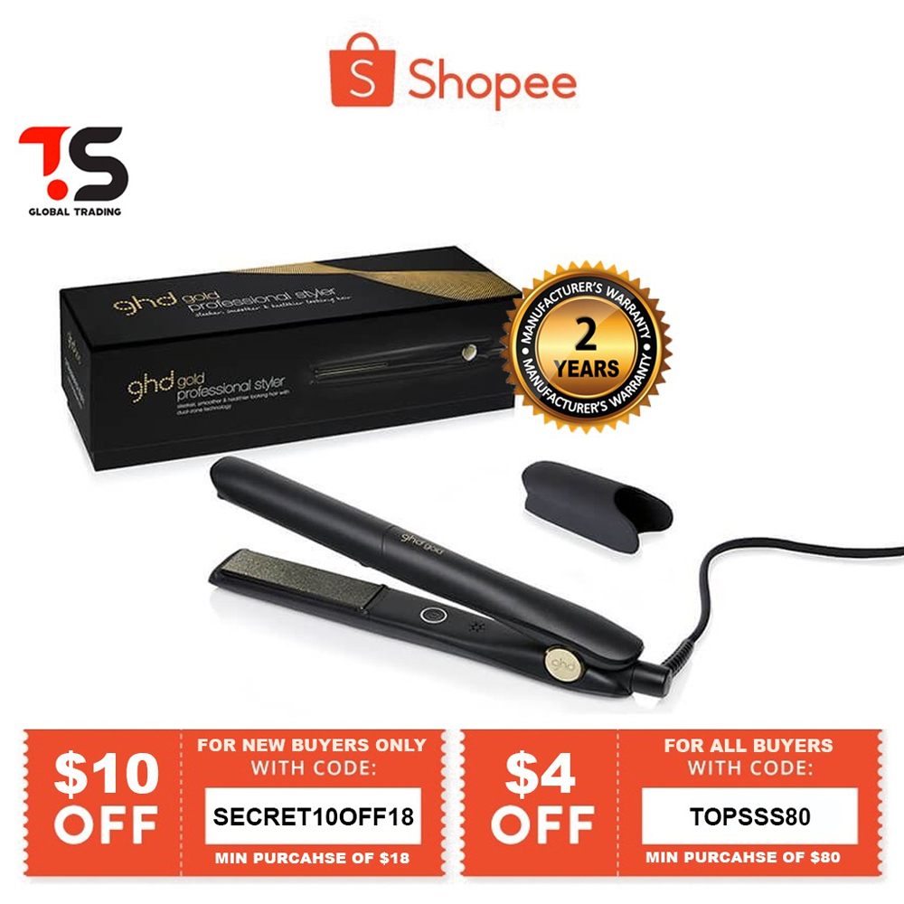 2 Years Warranty GHD Gold Professional Black Hair Straightener Styler