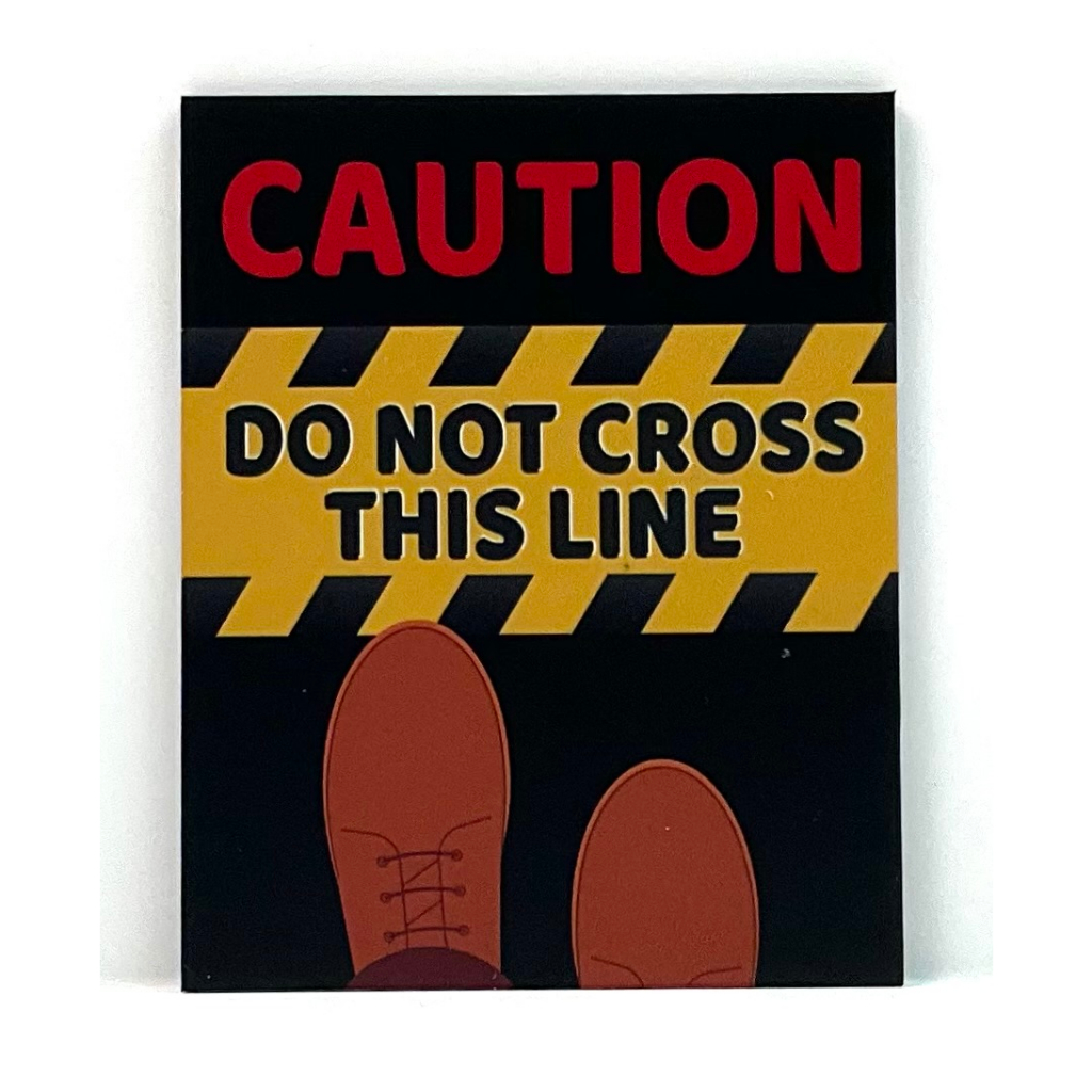 CAUTION DO NOT CROSS THIS LINE SIGNAGE ( 80mm x 100mm ) | Shopee Singapore