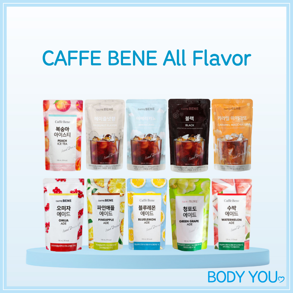 [Caffe Bene] Coffee, Ade Drink Pouch 190ml 1pouch Series Korean Drink