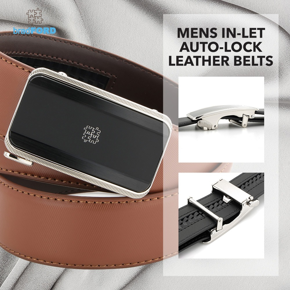 bradFORD InLet AutoLock Leather Belts Shopee Singapore