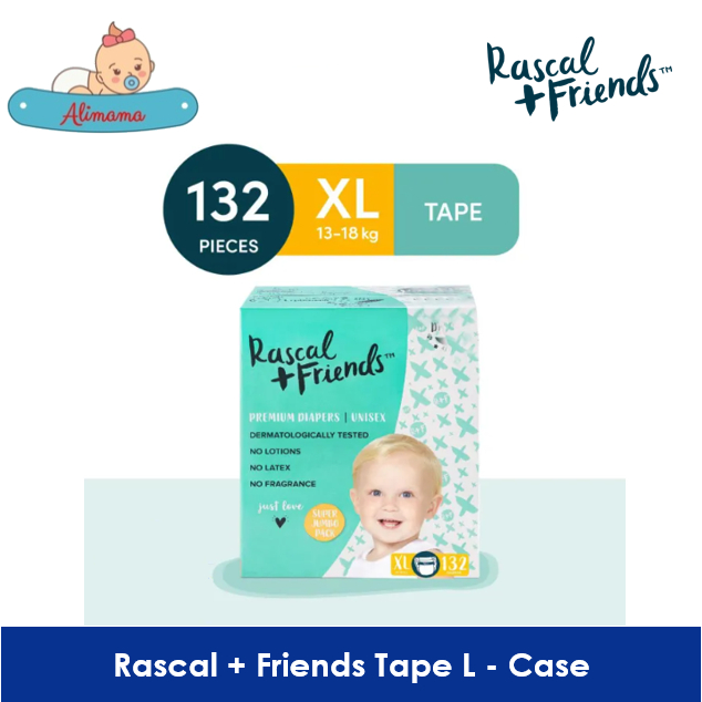 Rascal + Friends Tape Diapers XL Case (3 Pacs) Shopee Singapore