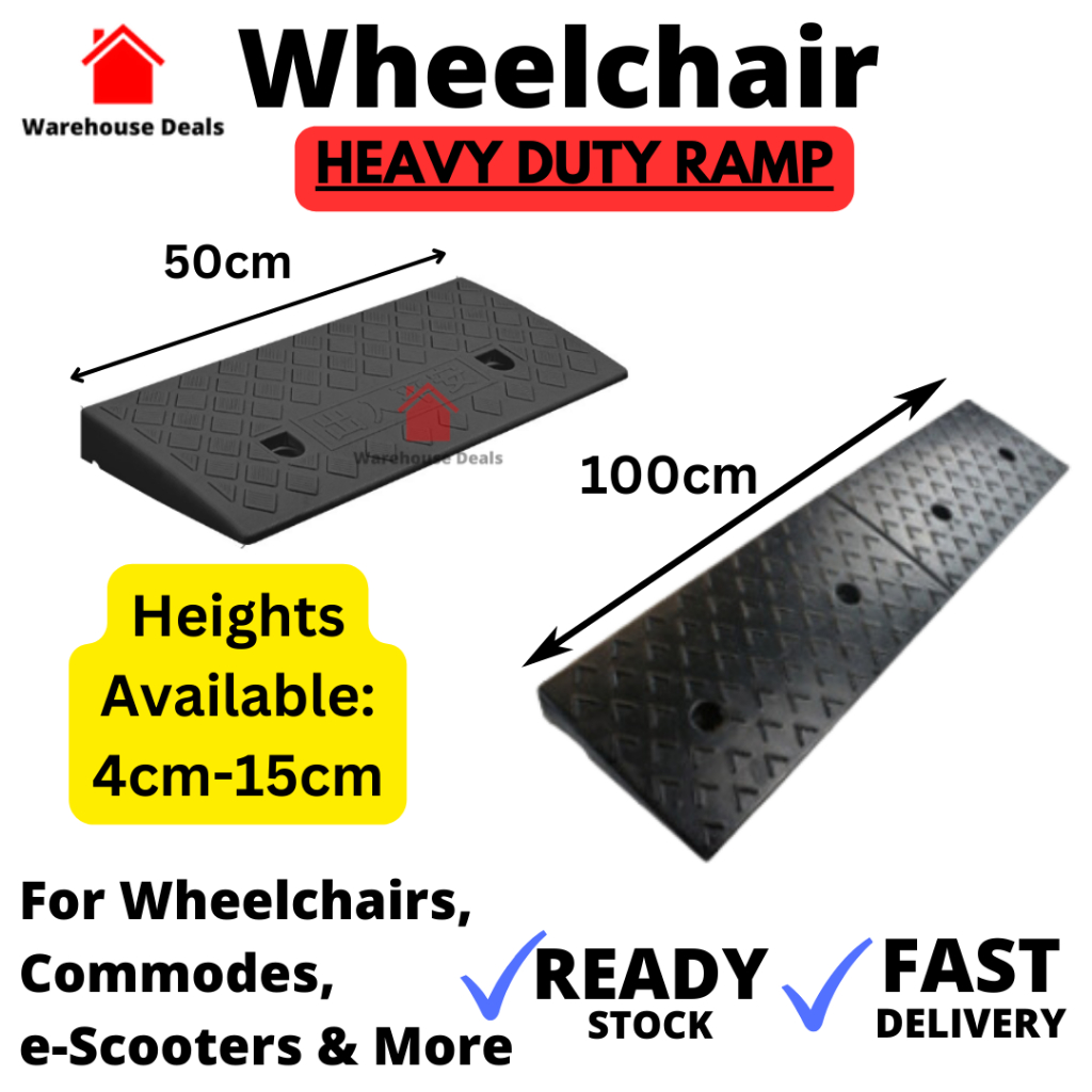 Wheelchair Ramp For Entrance Kerb | Many Heights Available | Shopee ...