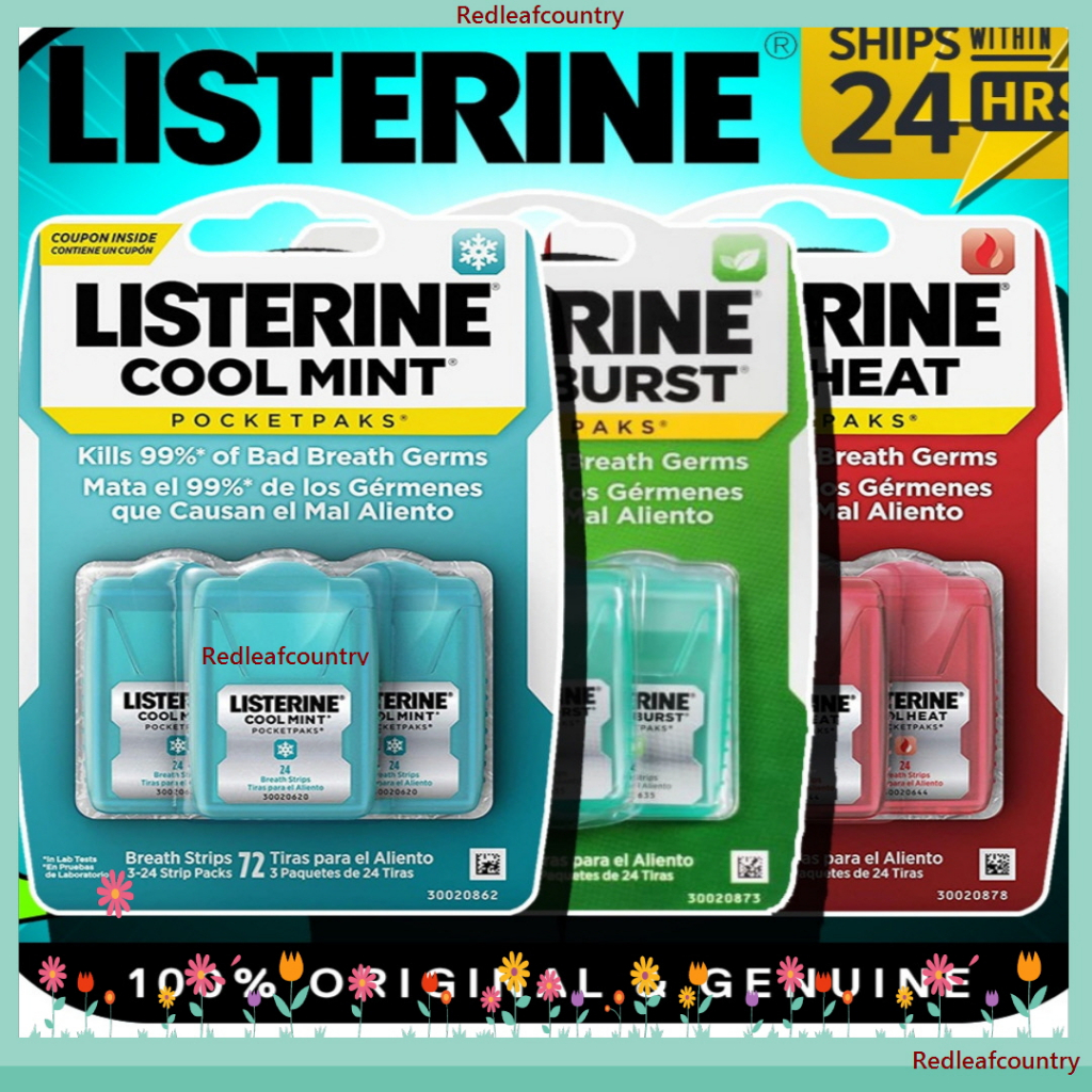 Listerine Pocketpaks Breath Strips - Cool Mint & Fresh Burst, Listerine 