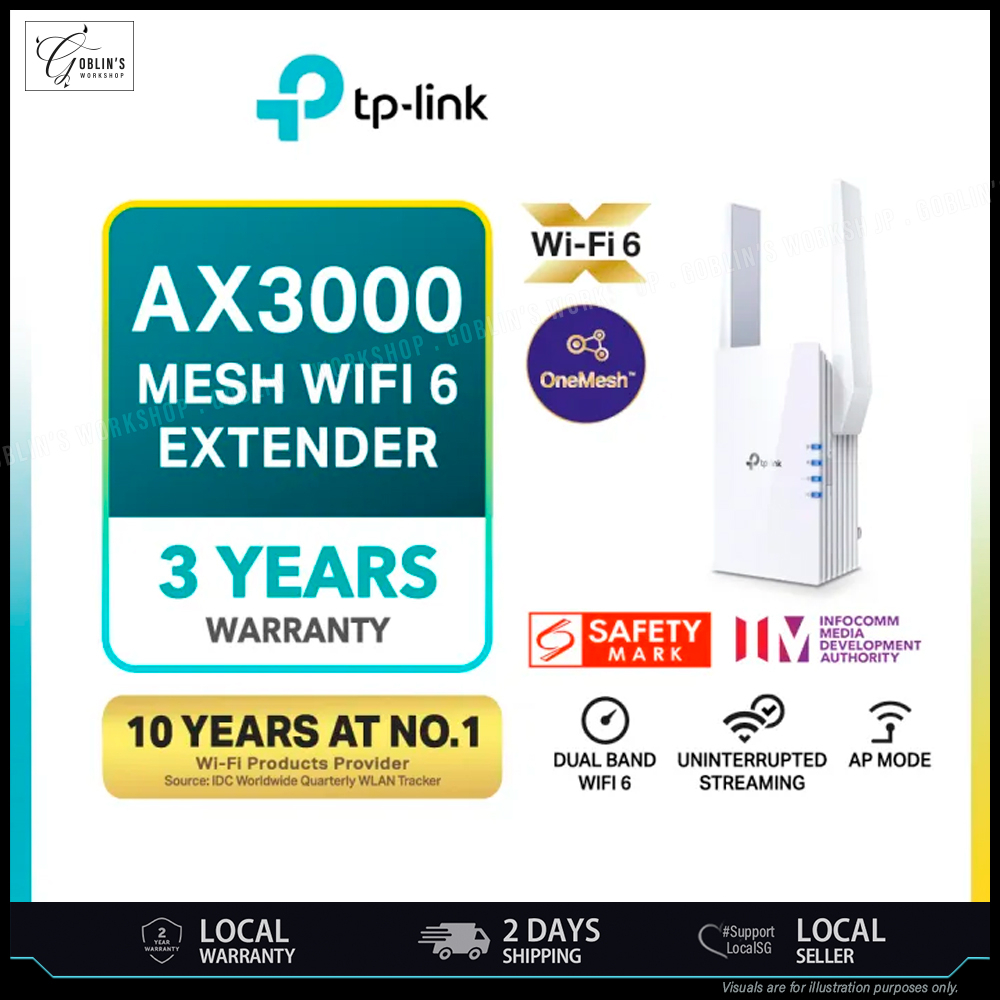 TP-LINK RE705X AX3000 Mesh WiFi 6 Extender Dual Band WiFi 6 Support AP ...