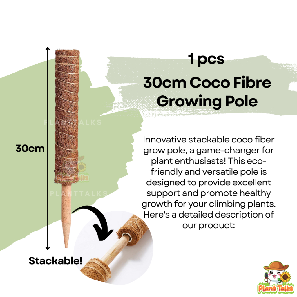 Plant Talks Coco Coir Grow Pole Honeycomb Moss Climbing Pole Plant ...