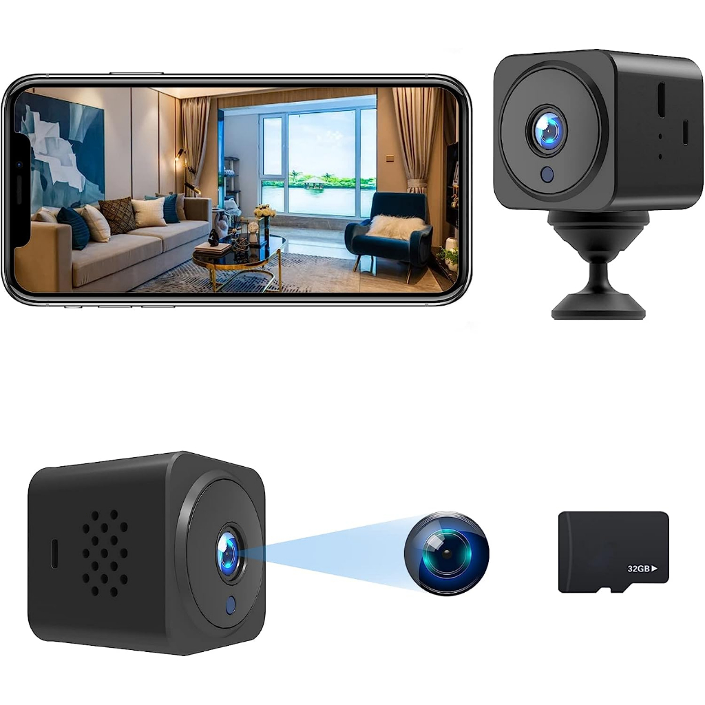 MINI camera 1080P HD WiFi connected to remote control, two-way intercom ...