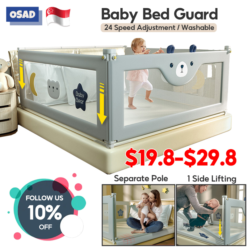 Baby Bed Guard Rail Baby Fence Toddler Bumper Frame Bedroom Playpen