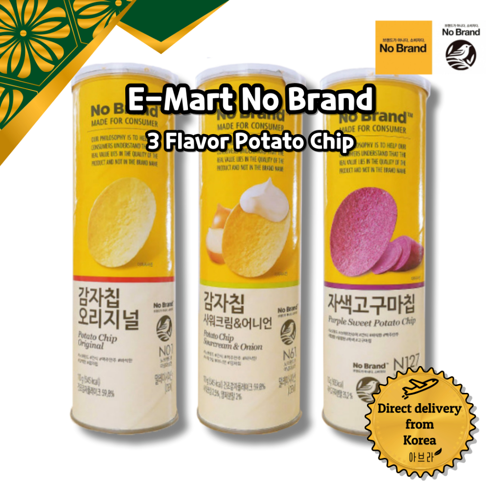 [Emart NoBrand] 3 flavor Potato Chip Original / Sourcream and onion / Purple sweet potato