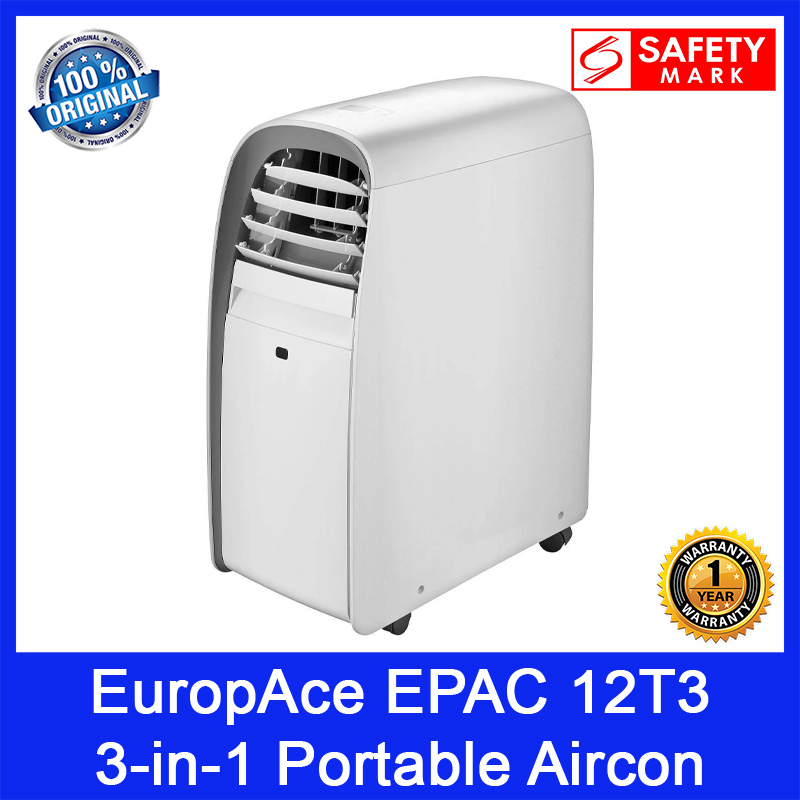 EuropAce EPAC 12T3 3in1 Portable Aircon. 12,000 BTU. Powerful Cooling