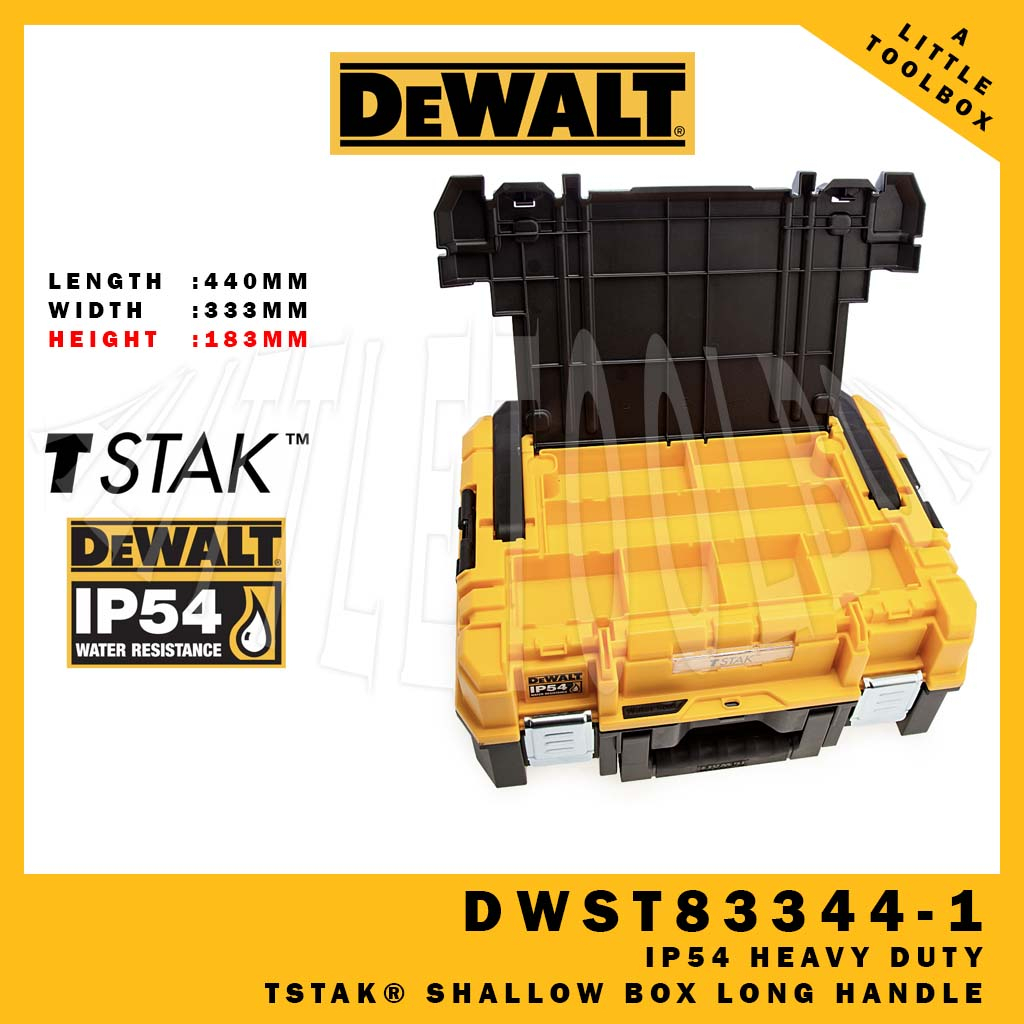 DEWALT DWST83344-1 TSTAK 2.0 SHALLOW BOX WITH LONG HANDLE