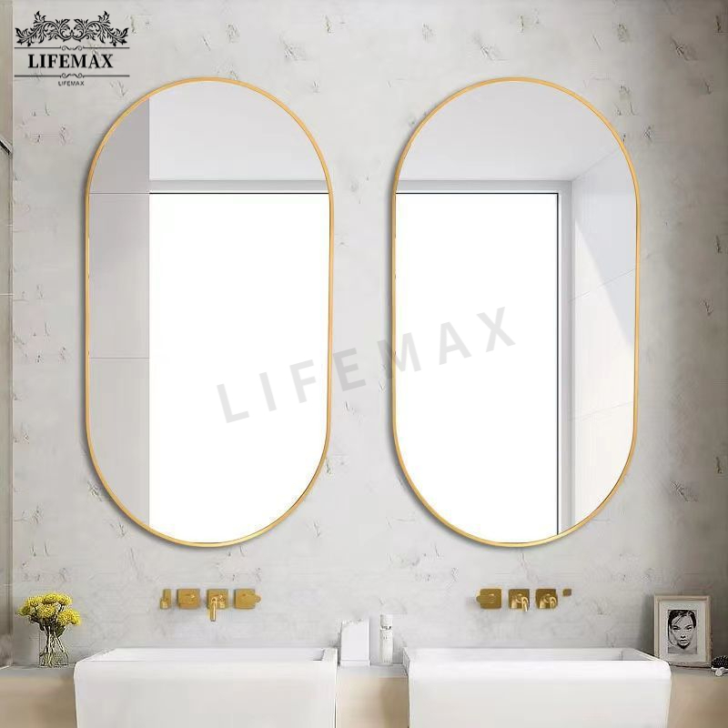 Bathroom Mirror Oval bathroom bathroom wall hanging cosmetic mirror ...