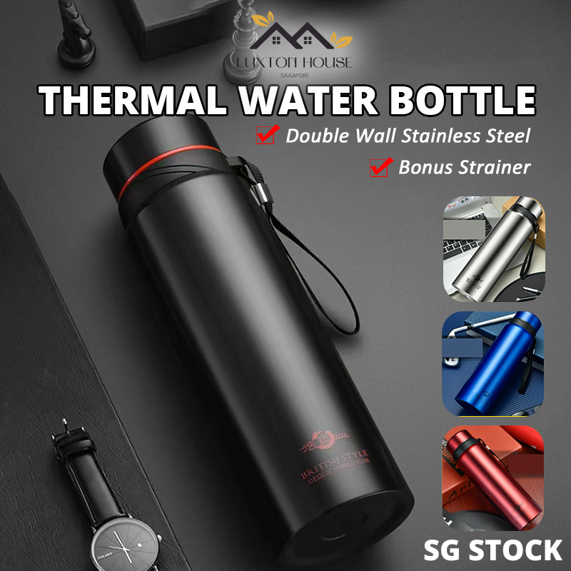 {SG} Stainless Steel Thermos Flask 600ml 800ml 1000ml 1200ml Vacuum