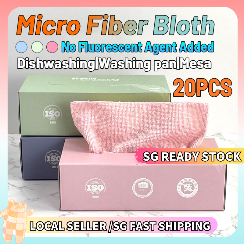 SG READY STOCK 20PCS Premium Microfiber Cloth, Kitchen Towel, Household