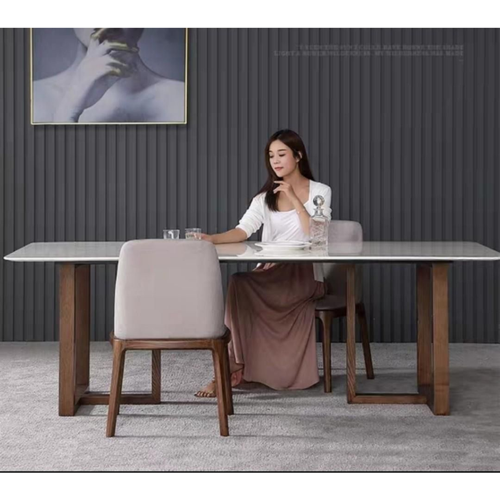 NOVAC Modern Marble Dining Table Shopee Singapore