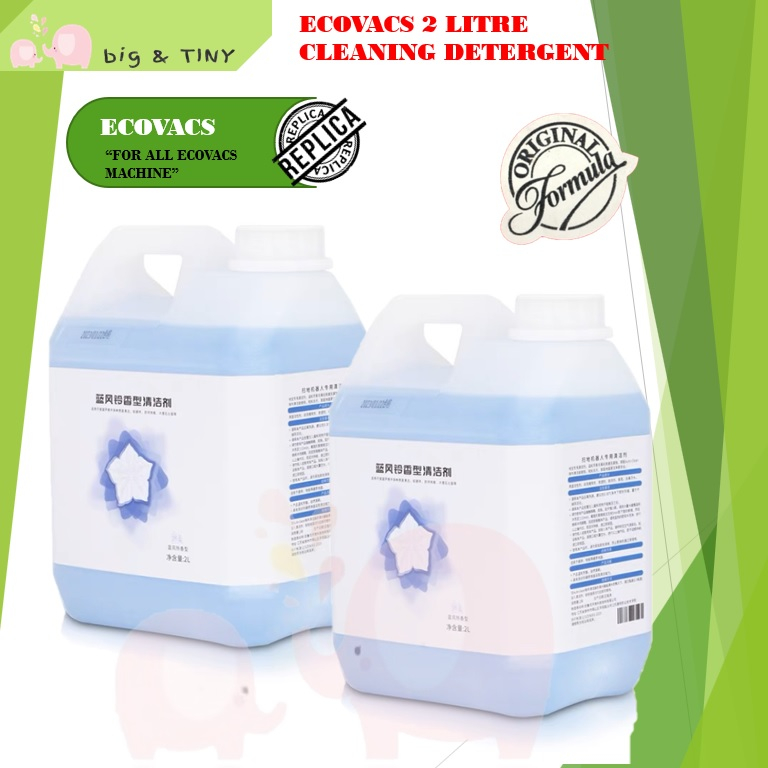 Ecovacs Cleaning Liquid Fluid Detergent Solution 2L [Ecovacs Deebot N9