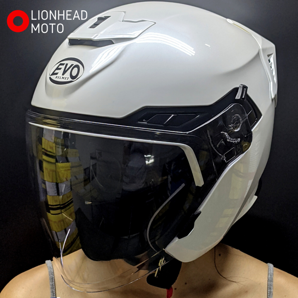 EVO MOTORCYCLE HELMET RS9 PEARL WHITE PSB APPROVED Shopee Singapore
