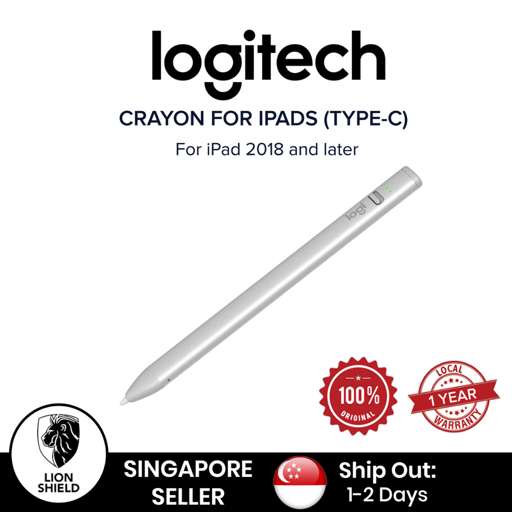 [SG] Logitech Crayon Digital Pencil Stylus Pen (Type C Charging) For