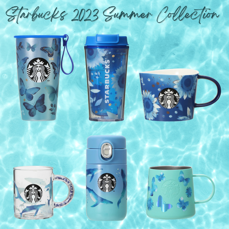 Starbucks Blue Flower Mug - Japan Summer Edition 2023