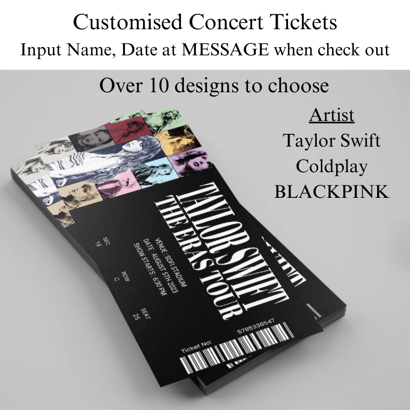 taylor swift concert ticket template