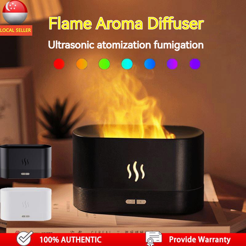 SG Stock 180ml Flame Air Humidifier Aroma Diffuser Aromatherapy Flame