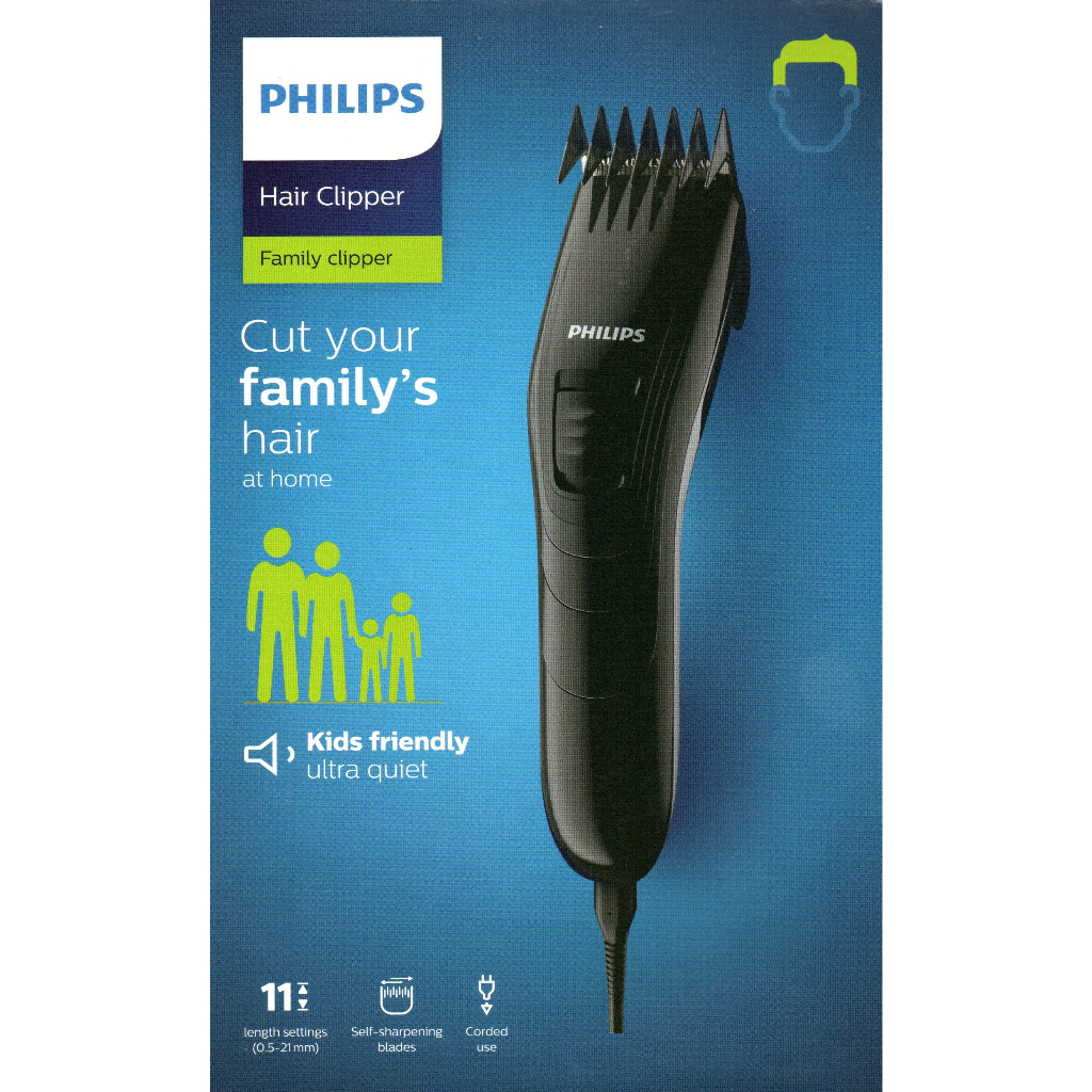 Philips Q5115 Hair Clippers for family use. For Hair cutting, Men's Beard,  and Moustache, Sideburns. AC. With warranty
