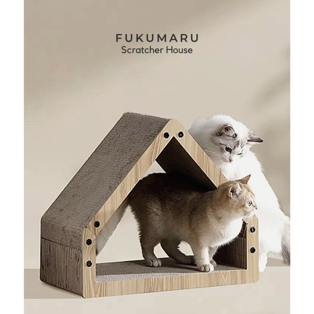 FUKUMARU Cat Scratcher House Cat Scratcher / Cat Condo / Cat Tree