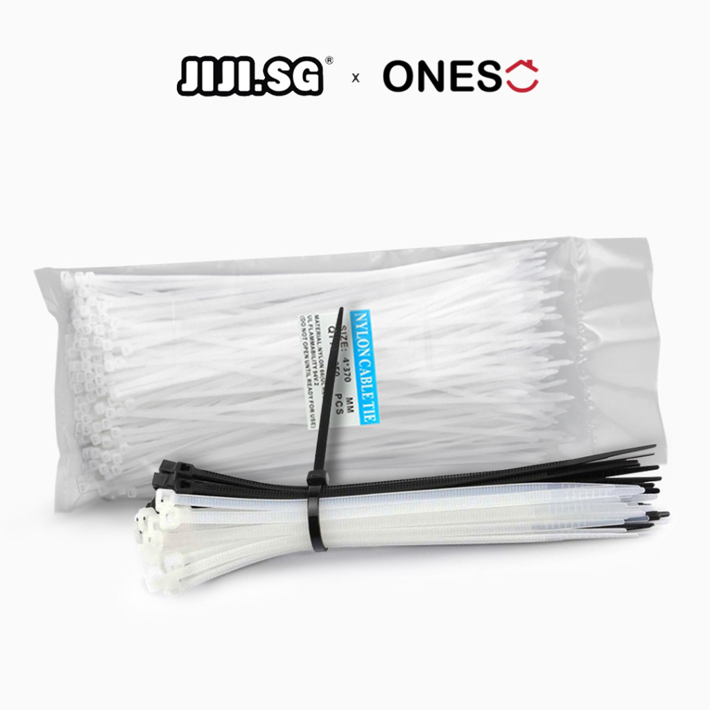 (JIJI.SG x ONES) NYLON Cable Tie 100pcs / Cable Organizer / Self
