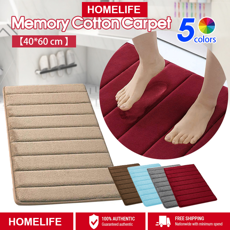 [SG Stock] Bath Mat Kitchen Carpet 60*40cm Water Absorption Rug Memory