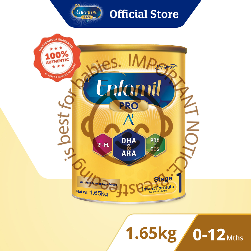 Enfamil Pro A+ Stage 1 Infant Baby Milk Powder Formula (012M) 1.65kg Shopee Singapore