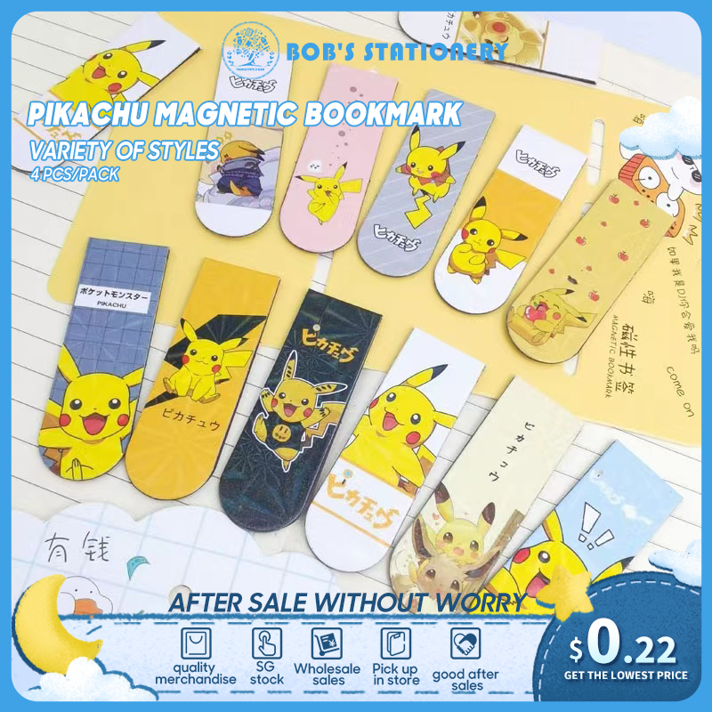 🏷️SG Delivery🏷️Pikachu magnetic bookmarks refrigerator long stickers ...
