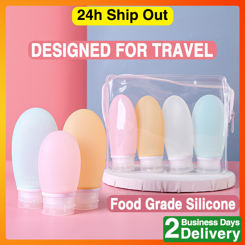[SG STOCK] 3PCS Portable Silicone Travel Bottle Press Lotion Shampoo