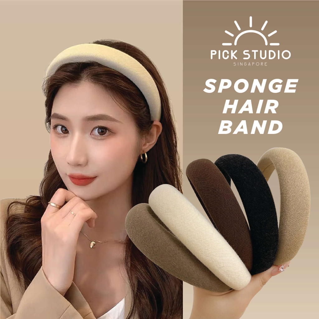 [SG READY STOCK] Korea Fashion Sponge Headband / Hairband Ins Style Shopee Singapore