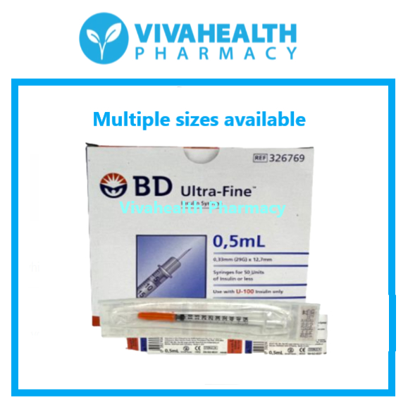 BD Ultra Fine Insulin Syringes, various sizes available Shopee Singapore