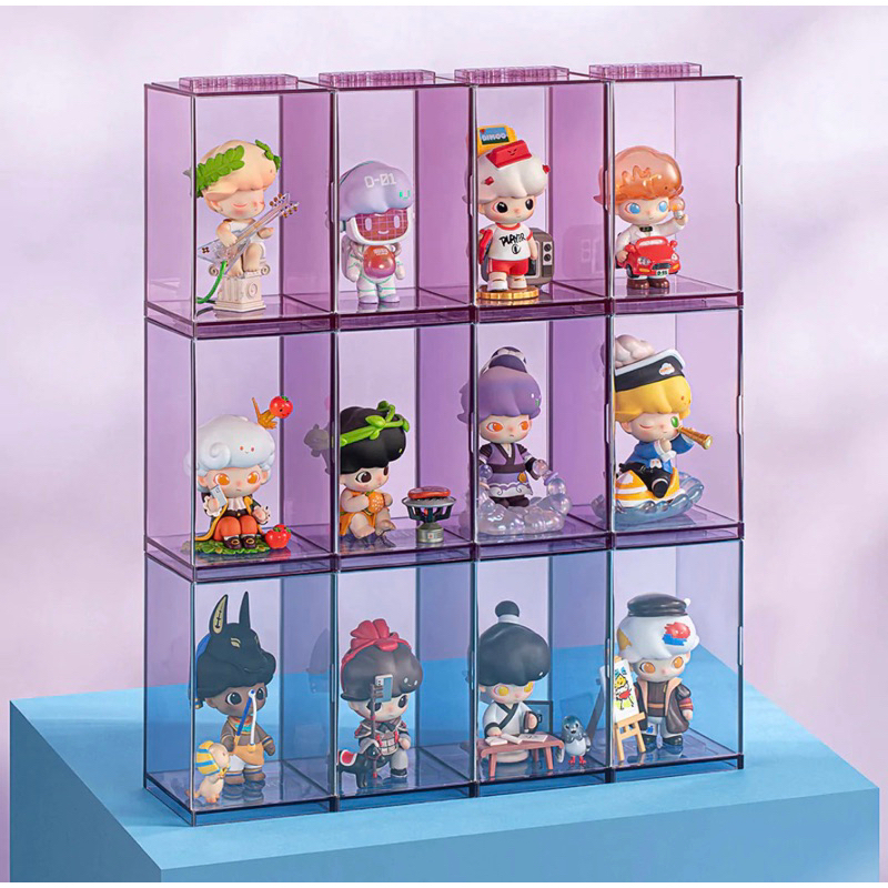 【Authentic • Instock】POP MART: 100% Figure Stackable Acrylic Display Box  Collection (Set of 3) | Gift | Kids | Toys