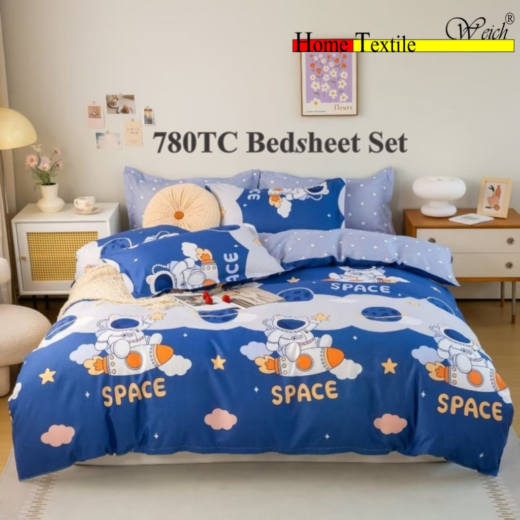 780TC (Single/Super Single/Queen/King) Design Bedsheet Set SG Ready