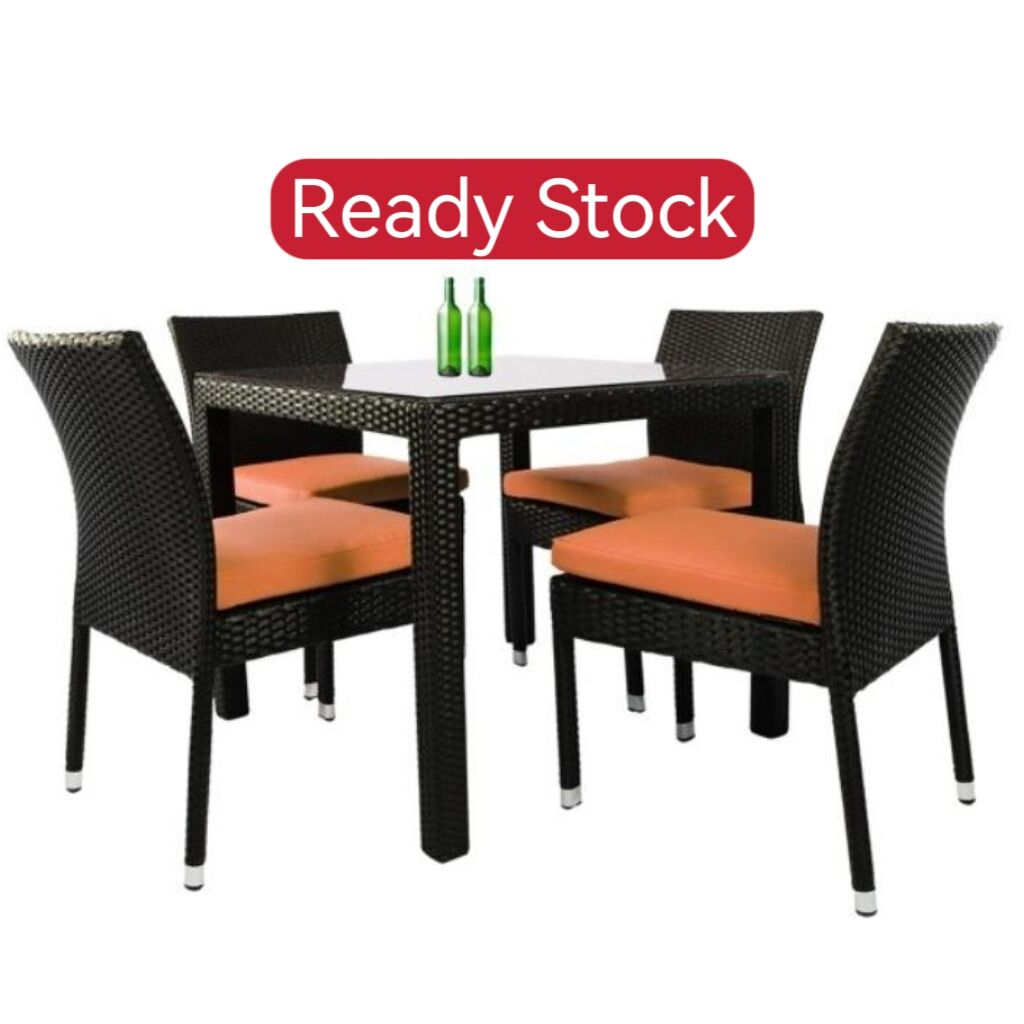 ODDT003 Outdoor Dining Table Set (1 Table + 4 Chairs) Shopee Singapore