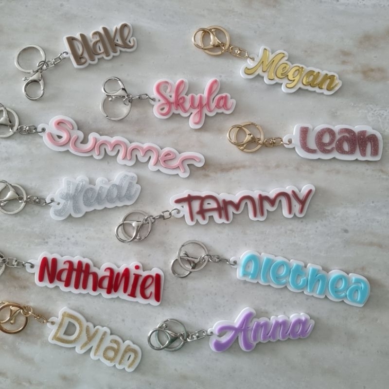 Children's 2025 name keyrings