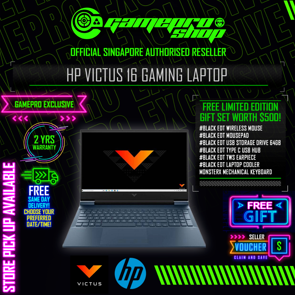 HP Victus 16-e0210AX Gaming Laptop- Ryzen 7 5800H / RTX3060 / 16.1 FHD 144Hz / W11 / 2Y