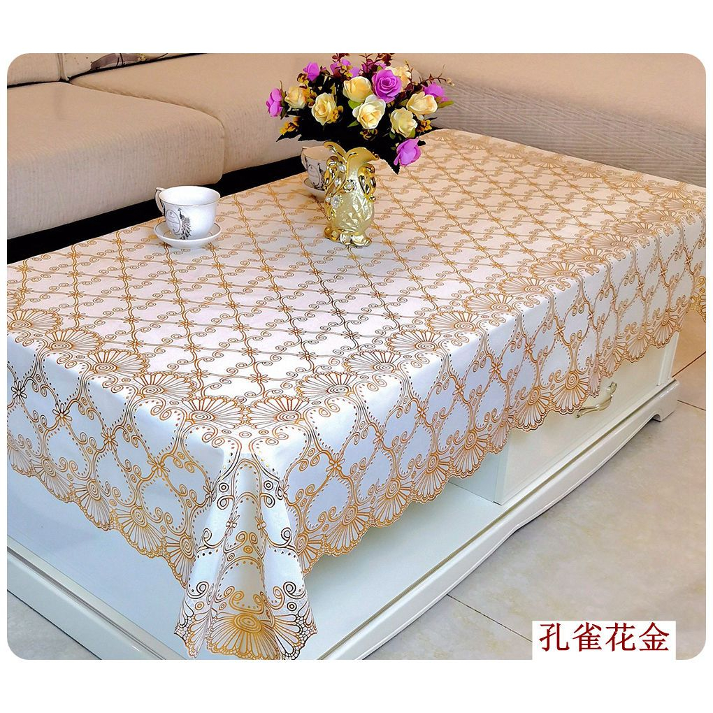 PVC Coffee Table Cloths Waterproof Rectangular Oilproof Scaldproof