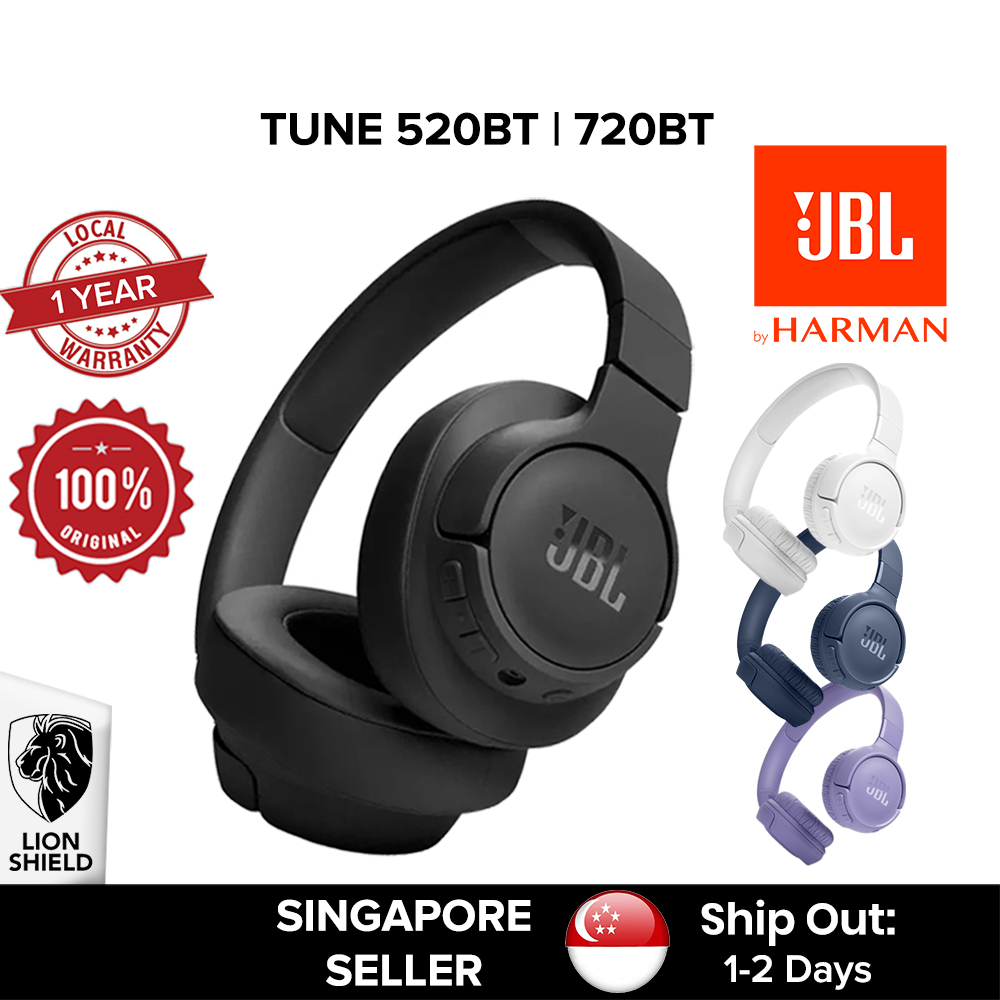 (SG) JBL Tune 520BT / Tune 720BT OverEar Wireless Headphones Earphones