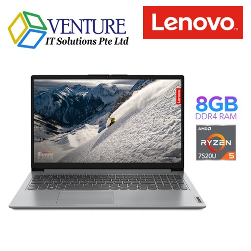 Lenovo IdeaPad 1 82VG00CCSB/15.6” FHD/Ryzen 5 7520U/Radeon 610M/8GB/512GB SSD/ Win11H/1Y Warranty
