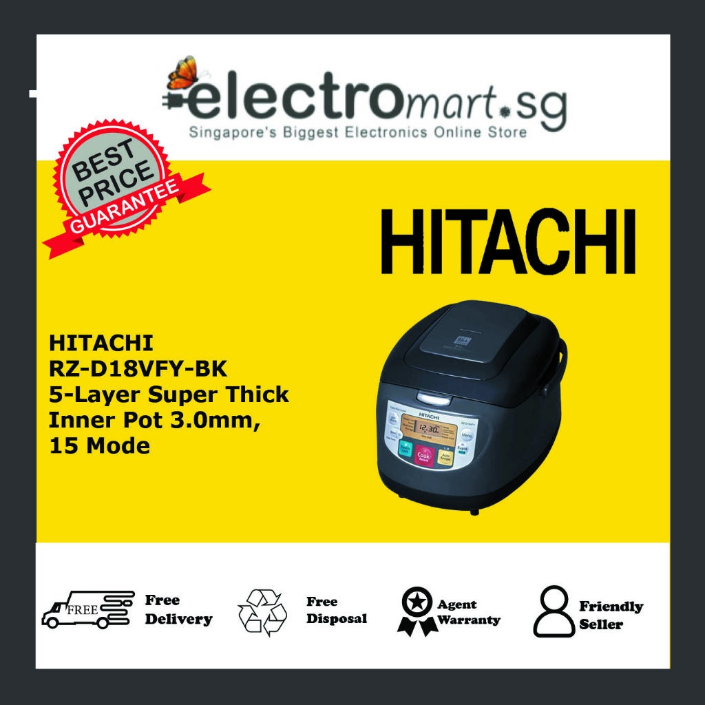 HITACHI RZD18VFYBK RICE COOKER Shopee Singapore